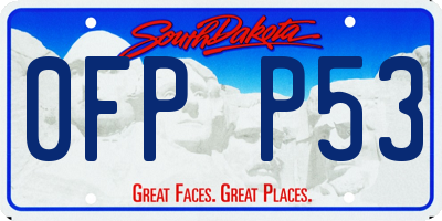 SD license plate 0FPP53