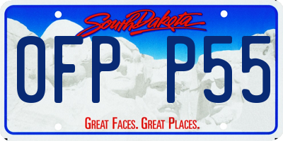 SD license plate 0FPP55