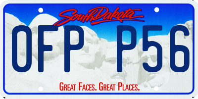 SD license plate 0FPP56