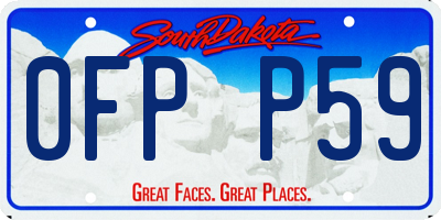 SD license plate 0FPP59