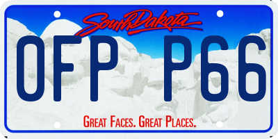 SD license plate 0FPP66