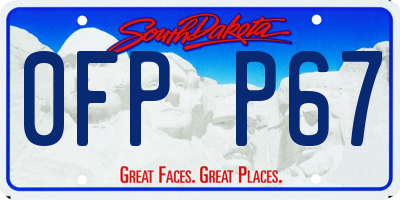 SD license plate 0FPP67