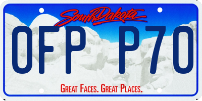 SD license plate 0FPP70