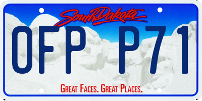 SD license plate 0FPP71