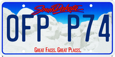 SD license plate 0FPP74