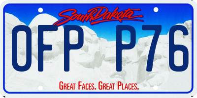 SD license plate 0FPP76