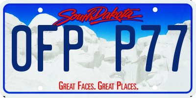 SD license plate 0FPP77