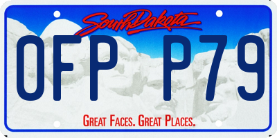 SD license plate 0FPP79