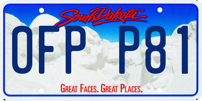 SD license plate 0FPP81