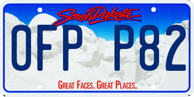 SD license plate 0FPP82