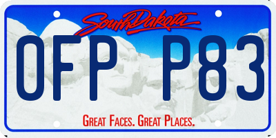 SD license plate 0FPP83