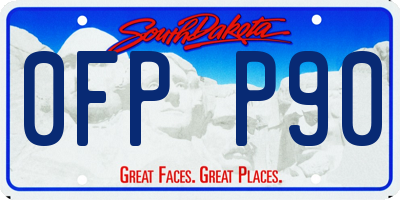 SD license plate 0FPP90