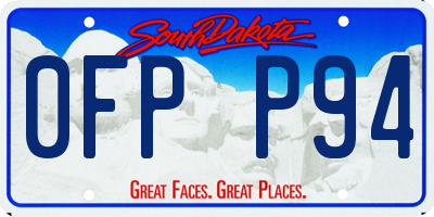 SD license plate 0FPP94