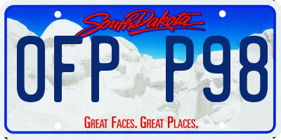 SD license plate 0FPP98