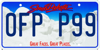 SD license plate 0FPP99