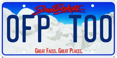 SD license plate 0FPT00
