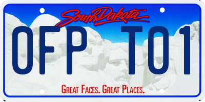 SD license plate 0FPT01