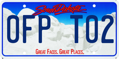 SD license plate 0FPT02