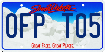 SD license plate 0FPT05