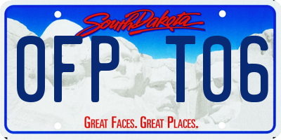 SD license plate 0FPT06
