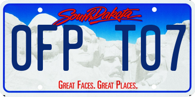 SD license plate 0FPT07