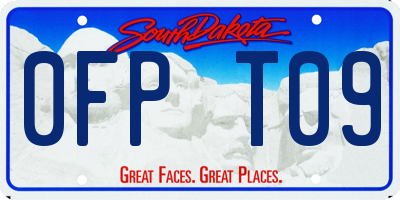 SD license plate 0FPT09