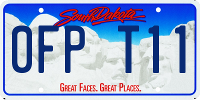 SD license plate 0FPT11