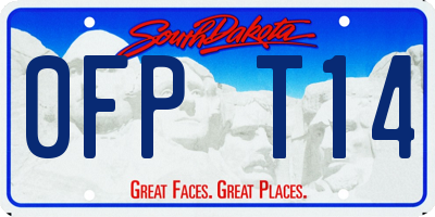 SD license plate 0FPT14