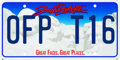 SD license plate 0FPT16