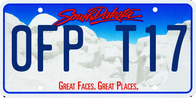 SD license plate 0FPT17