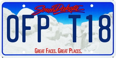 SD license plate 0FPT18
