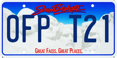 SD license plate 0FPT21