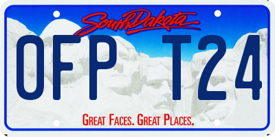 SD license plate 0FPT24