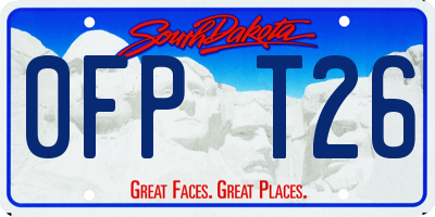 SD license plate 0FPT26
