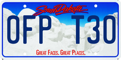 SD license plate 0FPT30