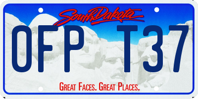 SD license plate 0FPT37