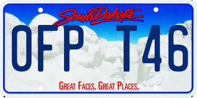 SD license plate 0FPT46
