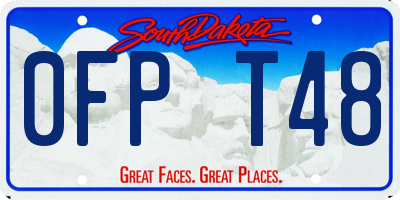 SD license plate 0FPT48