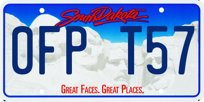 SD license plate 0FPT57