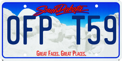 SD license plate 0FPT59