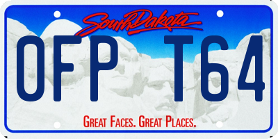 SD license plate 0FPT64