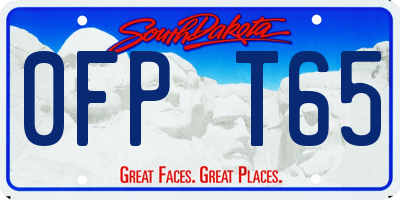 SD license plate 0FPT65