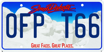 SD license plate 0FPT66