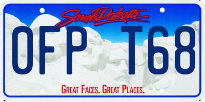 SD license plate 0FPT68