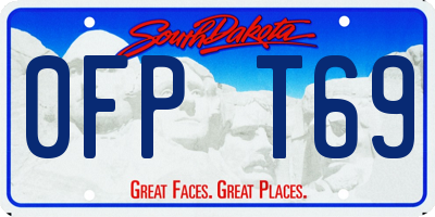 SD license plate 0FPT69