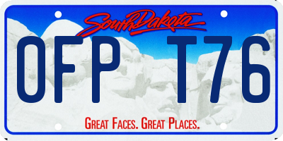 SD license plate 0FPT76