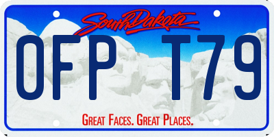 SD license plate 0FPT79
