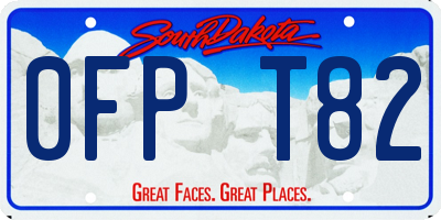 SD license plate 0FPT82