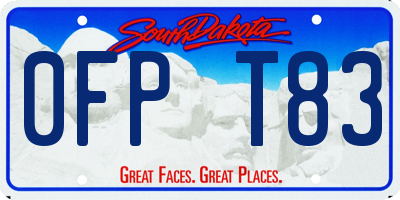 SD license plate 0FPT83