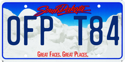 SD license plate 0FPT84